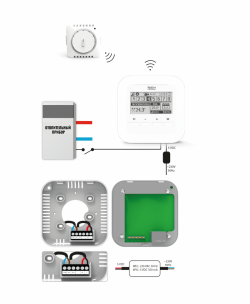 Беспроводной терморегулятор для радиаторного отопления TECH WiFi 8S MINI, фото 9
