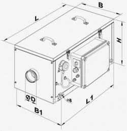 Приточная установка серии ВЕНТС ВПА 150-2,4-1, фото 4