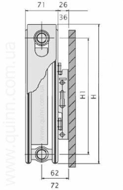 Радиатор стальной  Quattro K21 H500x1600L(2513Ватт), фото 13