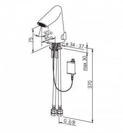 Смеситель для умывальника Oras Optima 1714F умывальник бесконтактный, фото 6
