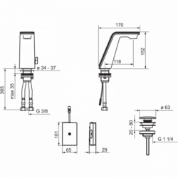 Смеситель для умывальника Oras IL BAGNO ALESSI 8710F умывальник бесконтактный, фото 4