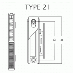 Радиатор стальной Integrale V21 H500x800L (1256Ватт), фото 14