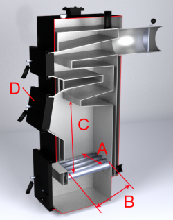 Твердопаливний котел Metal-Fach SOKOL  SE-60 (60кВт), фото 6