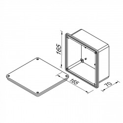 А06/1 Коробка фасадна зовнішня 165х165х70 мм, фото 8