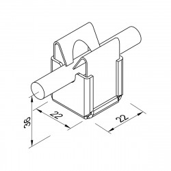 H02/13 Держатель Niro M6 (Ni), фото 4