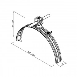 H04/14 Держатель на полукруглый гребень крыши с Clip (Cu/Pa), фото 4