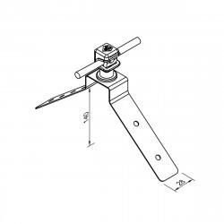 H06 /10 Держатель на угловой гребень крыши с Clip Ni/C/PA, фото 4