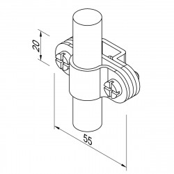 H12/1 Держатель молниеприемника Fix D16 (StZn), фото 4