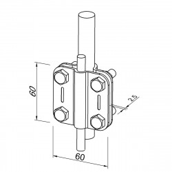 C04/2 Соединитель Quadro 3 пласт St/tZn, фото 4