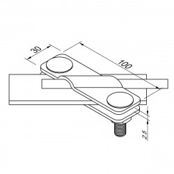 C05/2 Соединитель Cant проволока полоса  2 пласт St/tZn, фото 4