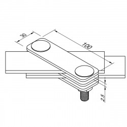C05/3 Соединитель Cant для полосы 3 пл. (StZn), фото 6