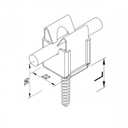 H02/45 Держатель Niro з саморізом 4,8х45 Ni, фото 4