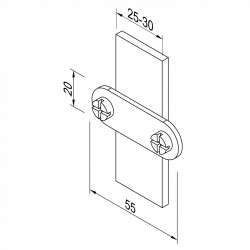 H09/3 Пластина Fix B30 (StZn), фото 4
