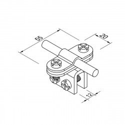 H16/1 Держатель фальцевый St/tZn, фото 4