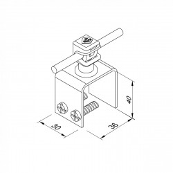 H16/3 Держатель фальцевый с Clip Cu/Ра, фото 4