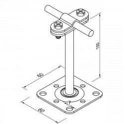 H18/35 Держатель L100   с саморезами 4,8х35  St/tZn, фото 4