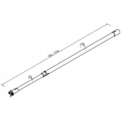 H25/3 Изоляционная штанга D08/16 L1000-1700 регулируемая GFK/Al, фото 4