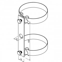 H26/13 Хомут двойной D=120 St/tZn, фото 6