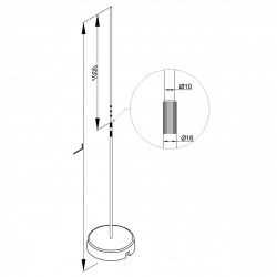 M07 Блискавкоприймач з бетонною основою 1500-4000 мм, фото 9