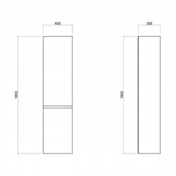 Пенал Q-tap Albatross WHI PP1600DR подвесной, фото 11