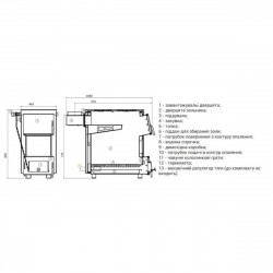 Сталевий твердопаливний котел (з плитою 2 конфорки) Thermo Alliance Magnum SSF 20, фото 4