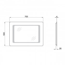 Дзеркало Qtap Leo 500х700 QT117812086080W, фото 7
