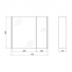 Дзеркальна шафа підвісна Qtap Scorpio QT1477ZP751W, фото 9