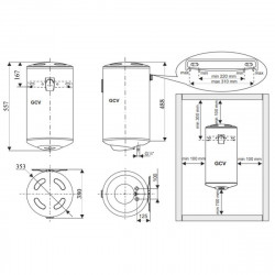 Водонагрівач Tesy Bilight Slim 30 л, мокрий ТЕН 1,2 кВт (GCV303512B11TSRС) 303295, фото 4