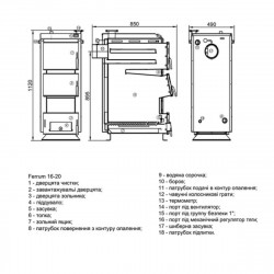 Котел твердотопливный Thermo Alliance Ferrum FSF 16-20 V2.0, фото 7