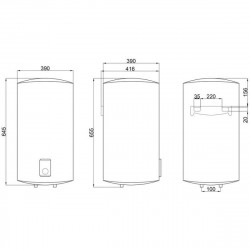 Водонагрівач Thermo Alliance 50 л, сухий ТЕН 2х(0,8+1,2) кВт D50V20J2(D)K, фото 6