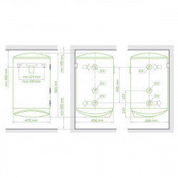 Эл. комбин. в-н TESY Modeco верт. 100 л. т.о. 0,7 кв.м сух ТЭН 2х1,2 кВт (GCV9S 1004724D C21 TS2RCP), фото 4