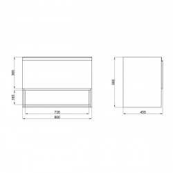 Тумба підвісна Qtap Robin QT1374TPВ8001WWO, фото 4