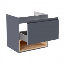 Тумба підвісна Qtap Robin 600х580х437 Graphite/Whitish oak QT1374TPВ6002GWO, фото 13