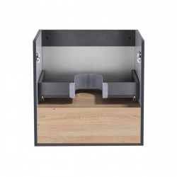 Тумба підвісна Qtap Robin 600х580х437 Graphite/Whitish oak QT1374TPВ6002GWO, фото 17