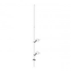 409156 Блискавкоприймач з кріпленням до труби 1,5 м (Al/Ni), фото 8