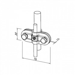C11/1 Соединитель Duos D16 2 пл. (StZn), фото 6