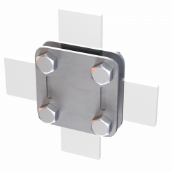 С02/2 З'єднувач Cross для смуги 2 пл. (StZn), фото 5