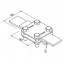 С02/2 З'єднувач Cross для смуги 2 пл. (StZn), фото 6