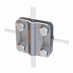 C02/1 Соединитель Cross для проволоки 2 пл. (StZn), фото 5