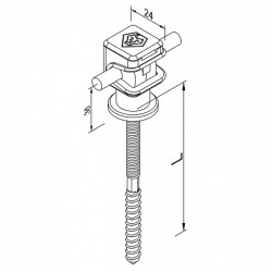 Н01/81 Держатель Clip под медь М8 (Pa), фото 11