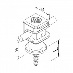 Н01/61 Держатель Clip М6 (Pa), фото 10