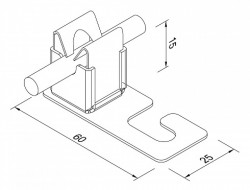 H03 / 13 Держатель крюковой з Niro (Ni), фото 4
