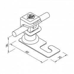 H03 / 1 Держатель крюковой Clip (Ni/Pa), фото 4