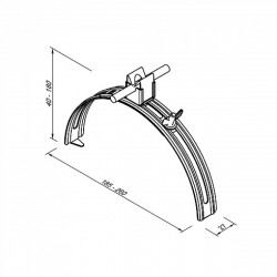 H04 / 13 Держатель на полукруглый гребень крыши с Niro Ni, фото 4