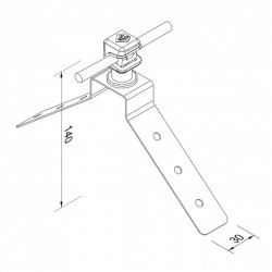 H06/1 Держатель на угловой гребень крыши Clip (Ni/Pa), фото 4