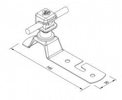 Держатель прямой L140 с Clip (Ni/Pa), фото 4