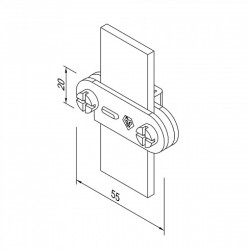 H14/1 Держатель полосы Fix B30 (StZn), фото 6