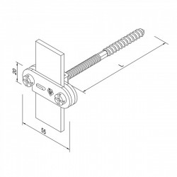 H14/1 Держатель полосы Fix B30 (StZn), фото 8