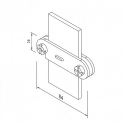 H15/1 Держатель полосы Fix B40 (StZn), фото 6