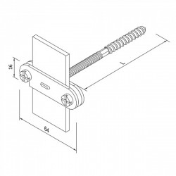 H15/1 Держатель полосы Fix B40 (StZn), фото 8